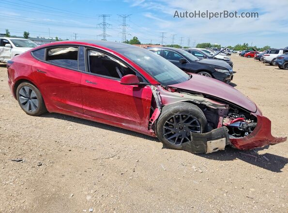 5YJ3E1EB3SF938187 2025 TESLA MODEL Red Առջևի աջ