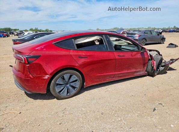 5YJ3E1EB3SF938187 2025 TESLA MODEL Red Հետևի աջ