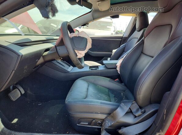 5YJ3E1EB3SF938187 2025 TESLA MODEL Red Սալոնի դիմացի տեսք