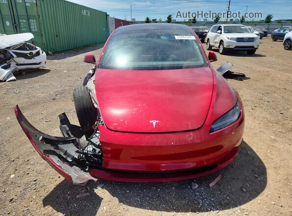 5YJ3E1EB3SF938187 2025 TESLA MODEL Red Դիմացի տեսք