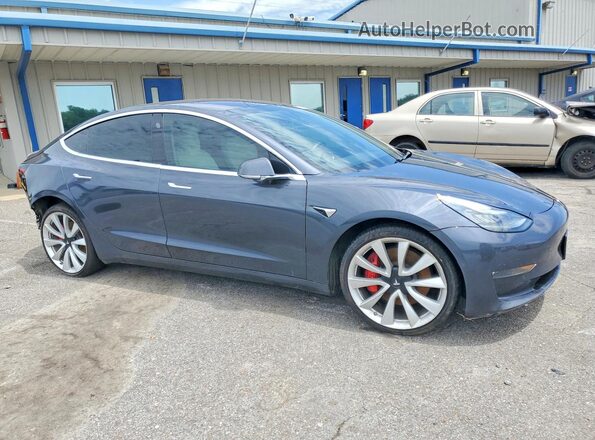 5YJ3E1EB4JF079321 2018 TESLA MODEL Gray Delantero derecho