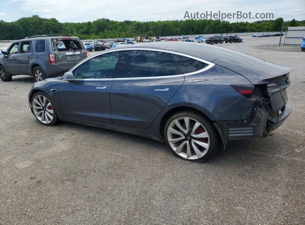 5YJ3E1EB4JF079321 2018 TESLA MODEL Gray Trasero izquierdo