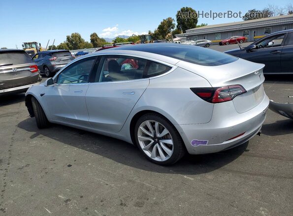 5YJ3E1EB4JF091193 2018 TESLA MODEL Silver Rear left