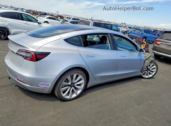 5YJ3E1EB4JF091193 2018 TESLA MODEL Silver Rear right
