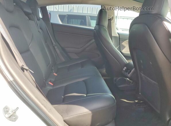 5YJ3E1EB4KF388532 2019 TESLA MODEL White უკანა სავარძლების ხედი