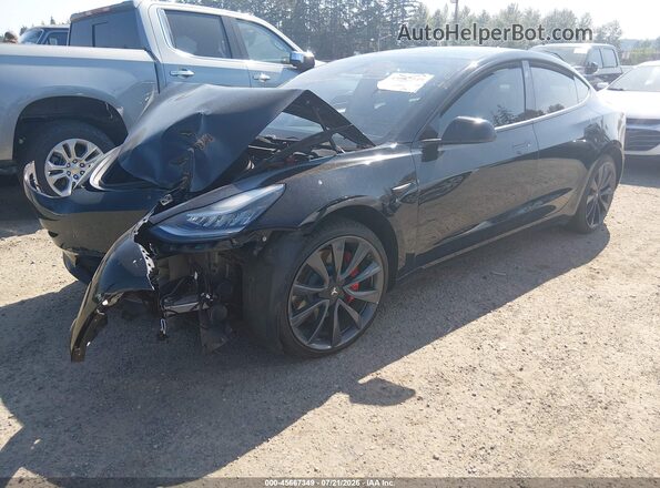 5YJ3E1EB4KF425675 2019 TESLA MODEL 3 Черный Передняя левая четверть
