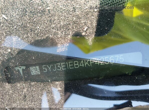 5YJ3E1EB4KF425675 2019 TESLA MODEL 3 Черный Вид подкапотного пространства