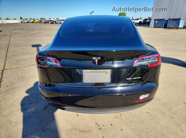 5YJ3E1EB4KF451368 2019 TESLA MODEL Black Rear view