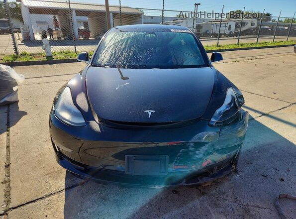 5YJ3E1EB4KF451368 2019 TESLA MODEL Black Front view
