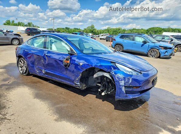 5YJ3E1EB4KF526764 2019 TESLA MODEL Blue Առջևի աջ