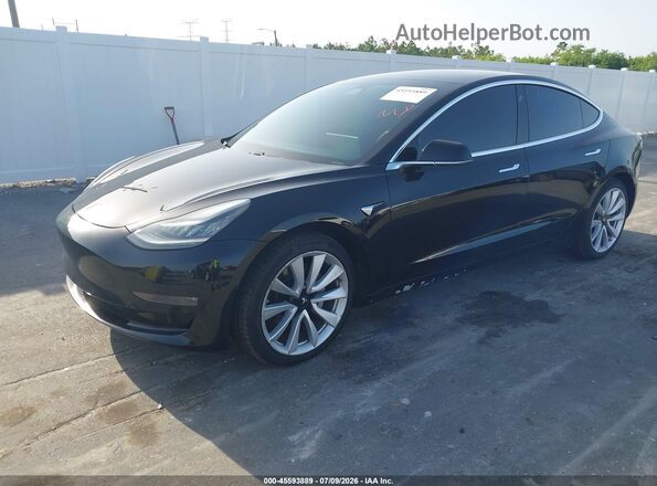 5YJ3E1EB4LF790827 2020 TESLA MODEL 3 Black წინა მარცხენა ხედი სამი მეოთხედიდან