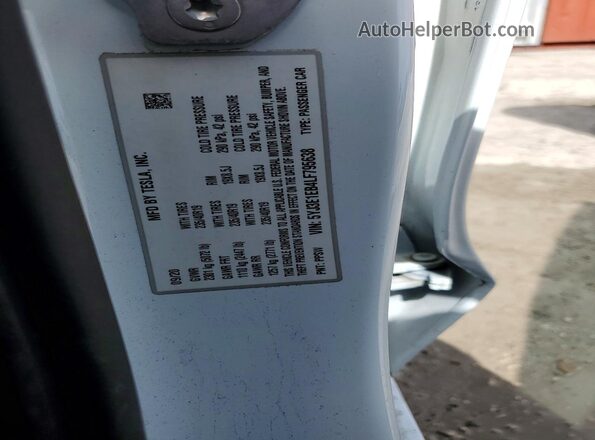 5YJ3E1EB4LF795638 2020 TESLA MODEL White Շարժիչի բաժամունքի տեսք