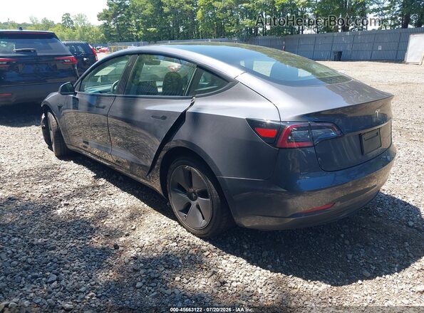 5YJ3E1EB4MF063236 2021 TESLA MODEL 3 Gray უკანა მარცხენა