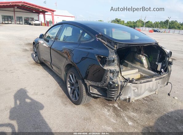 5YJ3E1EB4MF836707 2021 TESLA MODEL 3 Black უკანა მარცხენა