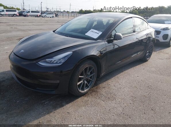 5YJ3E1EB4MF836707 2021 TESLA MODEL 3 Black წინა მარცხენა ხედი სამი მეოთხედიდან