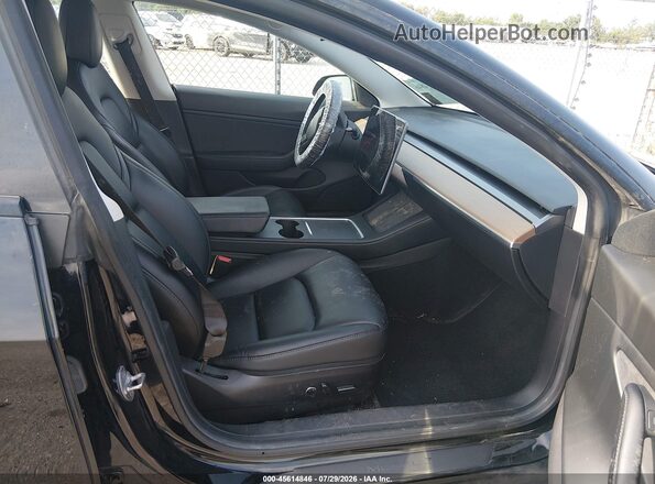 5YJ3E1EB4MF836707 2021 TESLA MODEL 3 Black წინა სალონის ხედი