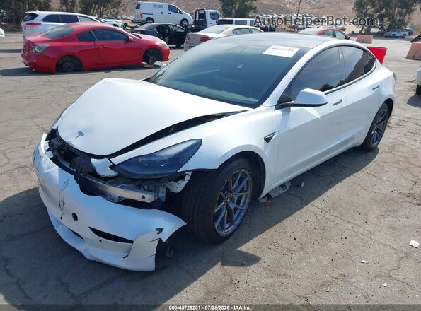 5YJ3E1EB4MF869609 2021 TESLA MODEL 3 Белый Передняя левая четверть