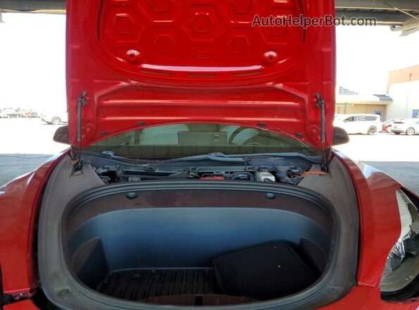 5YJ3E1EB4MF877564 2021 TESLA MODEL Red Вид задньої частини салону