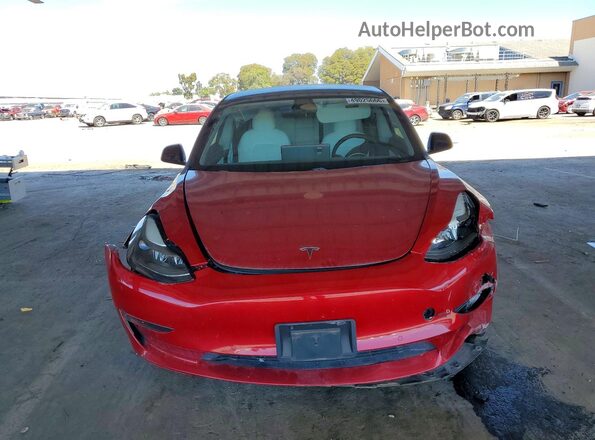 5YJ3E1EB4MF877564 2021 TESLA MODEL Red Вид спереду