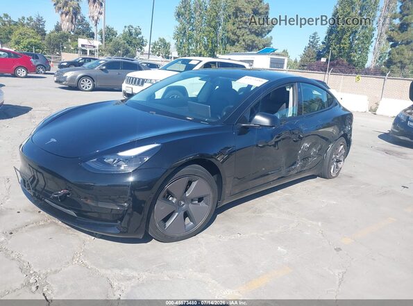 5YJ3E1EB4MF879525 2021 TESLA MODEL 3 Black წინა მარცხენა ხედი სამი მეოთხედიდან