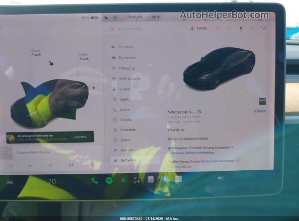 5YJ3E1EB4MF879525 2021 TESLA MODEL 3 Black უკანა სავარძლების ხედი