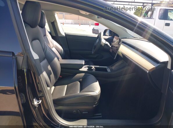 5YJ3E1EB4MF879525 2021 TESLA MODEL 3 Black წინა სალონის ხედი