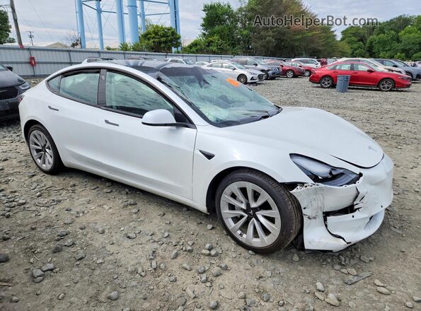 5YJ3E1EB4NF180509 2022 TESLA MODEL White Delantero derecho