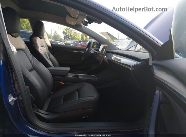 5YJ3E1EB4NF187086 2022 TESLA MODEL 3 Blue Вид салону спереду