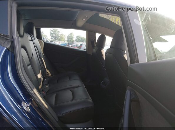 5YJ3E1EB4NF187086 2022 TESLA MODEL 3 Blue Вид наклейки з VIN-кодом