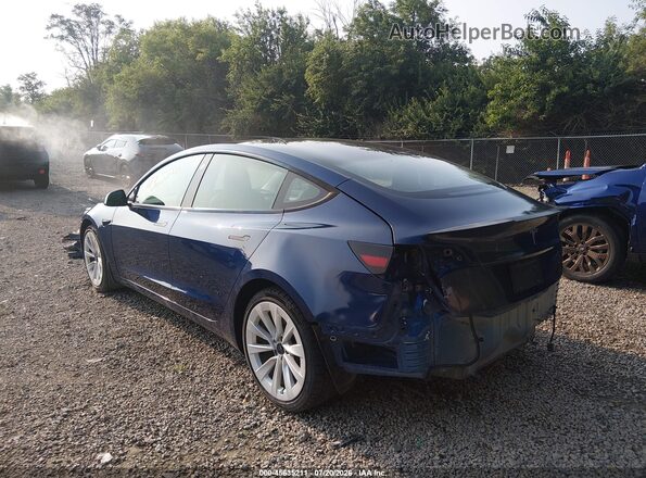 5YJ3E1EB4NF187086 2022 TESLA MODEL 3 Blue Задня ліва чверть