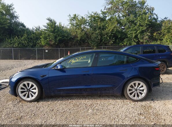 5YJ3E1EB4NF187086 2022 TESLA MODEL 3 Blue 