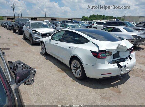 5YJ3E1EB4NF269044 2022 TESLA MODEL 3 White Rear left