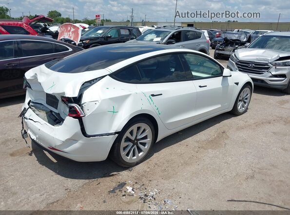 5YJ3E1EB4NF269044 2022 TESLA MODEL 3 White Rear right