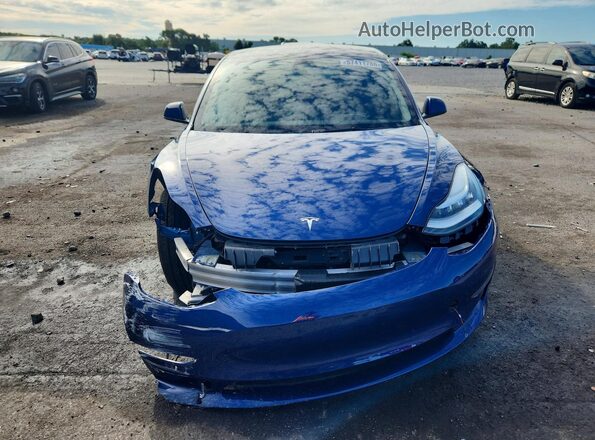 5YJ3E1EB4NF274762 2022 TESLA MODEL Blue Widok z przodu