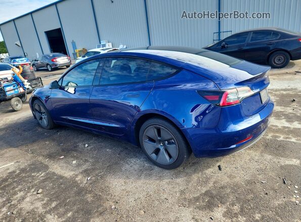 5YJ3E1EB4NF274762 2022 TESLA MODEL Blue Tył lewy