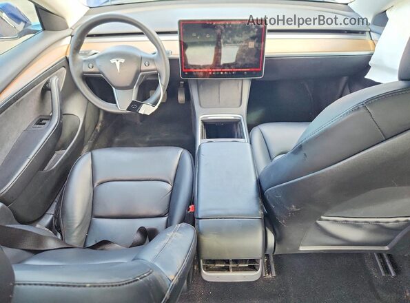 5YJ3E1EB4NF274762 2022 TESLA MODEL Blue Widok deski rozdzielczej