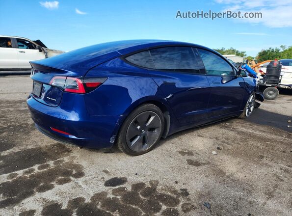 5YJ3E1EB4NF274762 2022 TESLA MODEL Blue Tył prawy