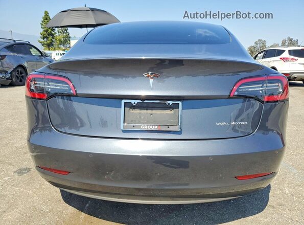 5YJ3E1EB4NF275975 2022 TESLA MODEL Gray Հետևի տեսք