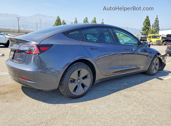 5YJ3E1EB4NF275975 2022 TESLA MODEL Gray Հետևի աջ