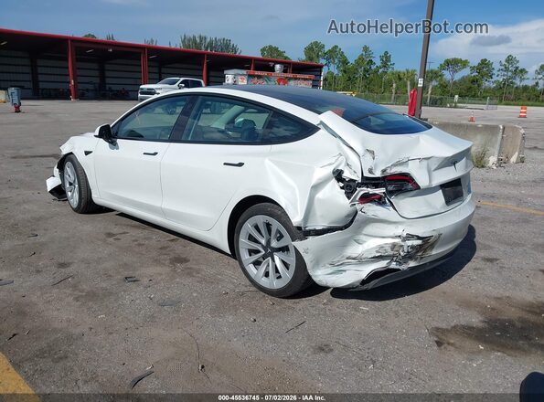 5YJ3E1EB4NF312698 2022 TESLA MODEL 3 White Հետևի ձախ