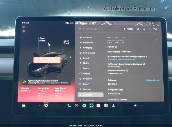 5YJ3E1EB4PF598894 2023 TESLA MODEL 3 Black 