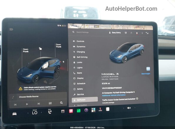 5YJ3E1EB4PF655367 2023 TESLA MODEL 3 Black Вид задніх сидінь