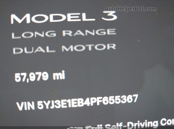 5YJ3E1EB4PF655367 2023 TESLA MODEL 3 Black 