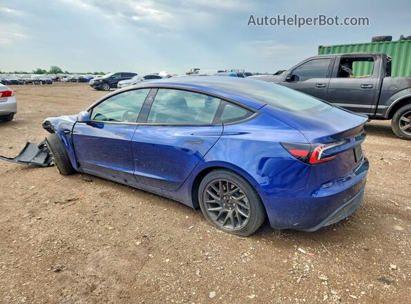 5YJ3E1EB4RF755066 2024 TESLA MODEL Blue Trasero izquierdo