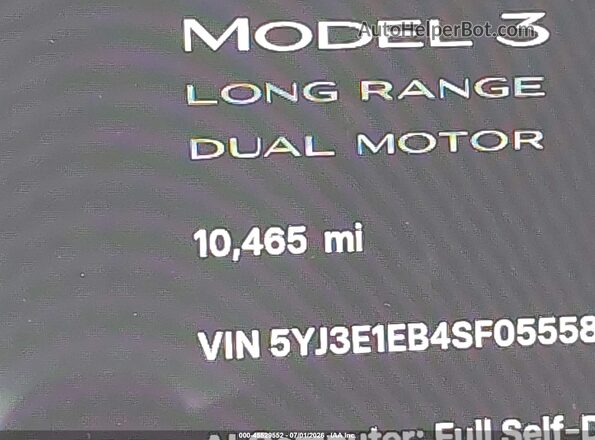 5YJ3E1EB4SF055585 2025 TESLA MODEL 3 Gray 