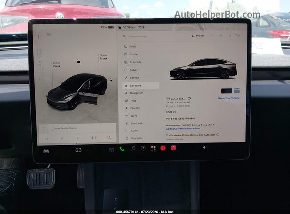 5YJ3E1EB4SF959890 2025 TESLA MODEL 3 Gray 