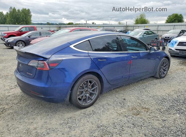 5YJ3E1EB5JF093681 2018 TESLA MODEL Синий Задняя правая четверть