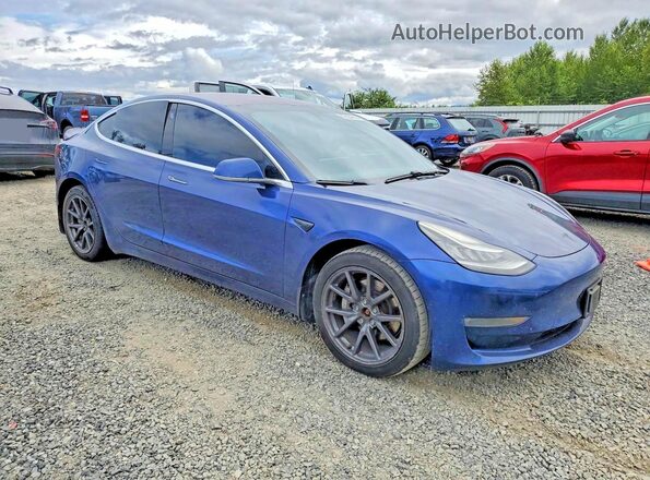 5YJ3E1EB5JF093681 2018 TESLA MODEL Синий Передняя правая четверть