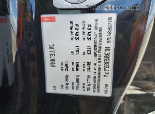 5YJ3E1EB5JF097004 2018 TESLA MODEL Black Շարժիչի բաժամունքի տեսք