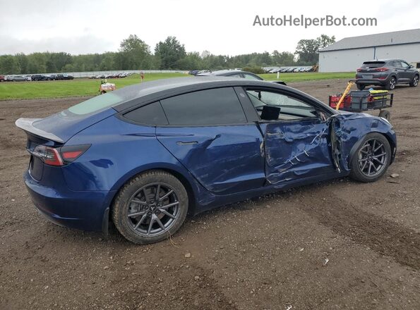 5YJ3E1EB5KF364966 2019 TESLA MODEL Blue Հետևի աջ